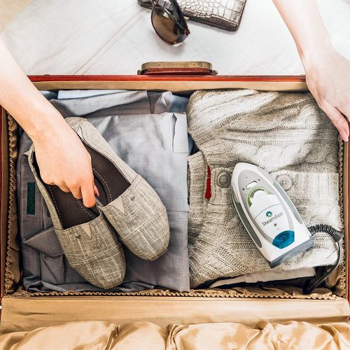Steamfast SF-750 inside suitcase