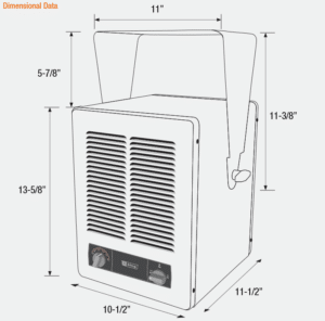 King KBP2406-3MP Electric Garage Heater