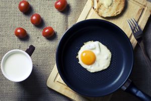 Frying Pan cooking an egg