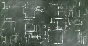 House plan written with chalk board