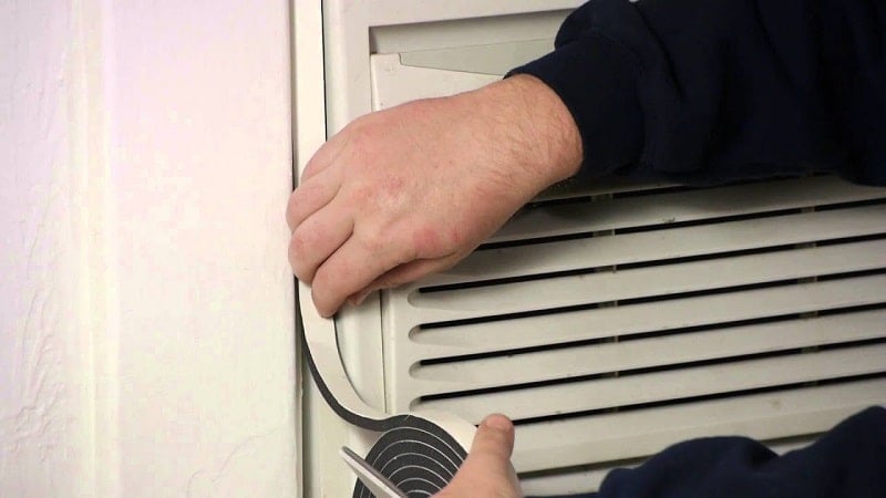 Sealing window air conditione.