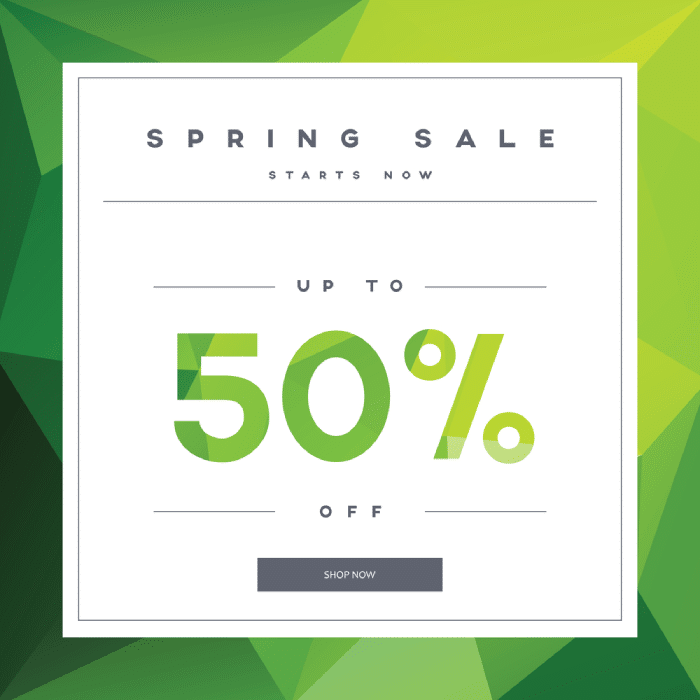 Spring sale