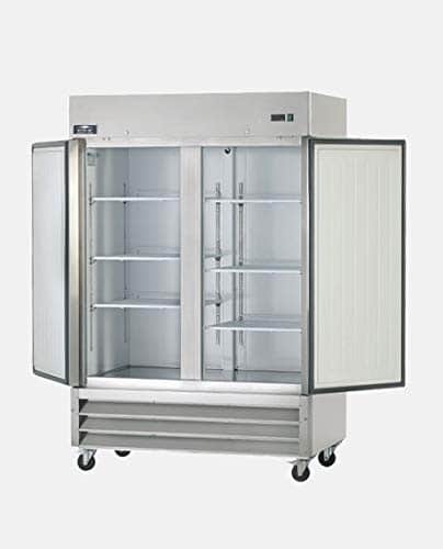 open commercial freezer