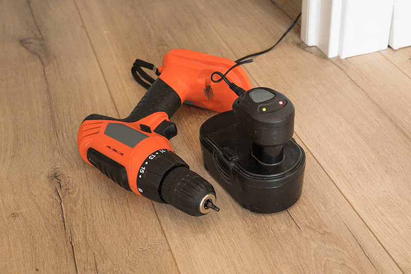 Cordless drill charging