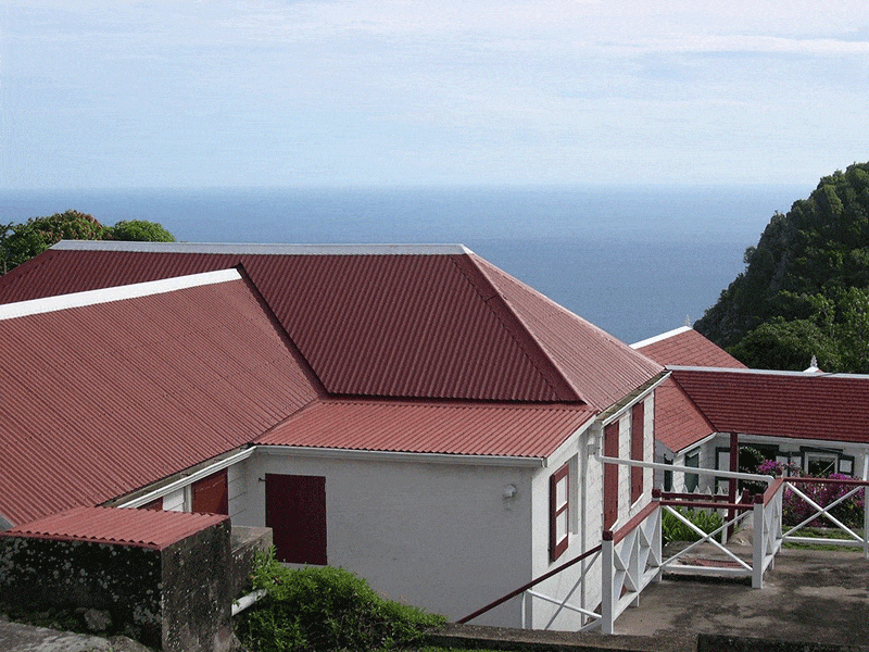 Roof on a house