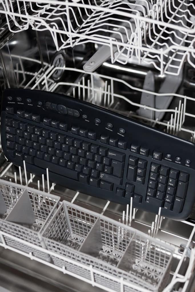 Keyboard in a dishwasher