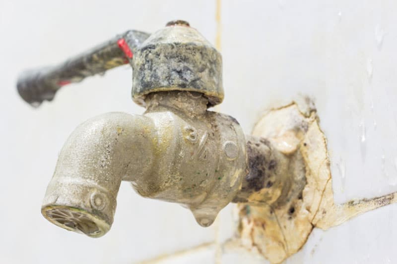 Rusty faucet