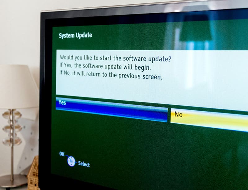 System update on tv