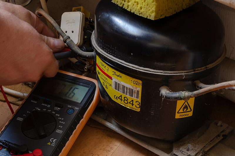 testing the start capacitor with a multimeter