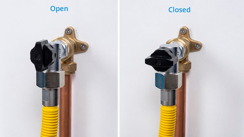 Gas supply open and close