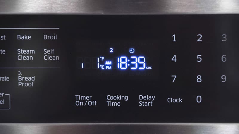 Oven digital panel
