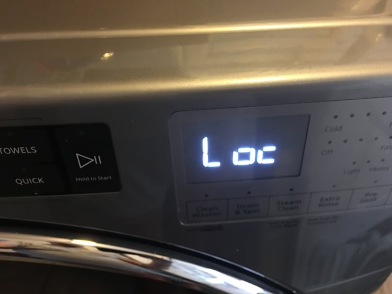 what does it mean when whirlpool washer says loc