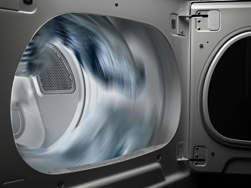 A dryer that keeps spinning with the door open
