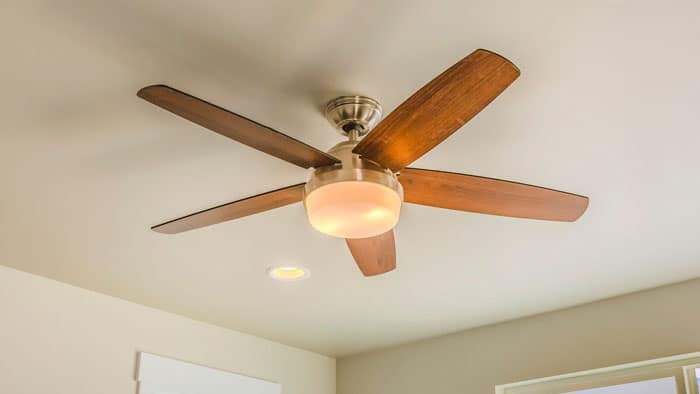 wooden flush ceiling fan
