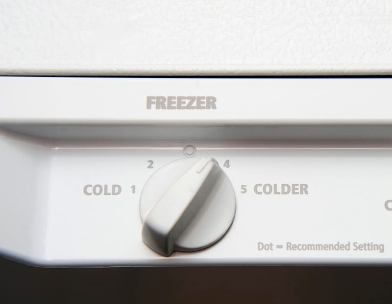 freezer temperature control knob