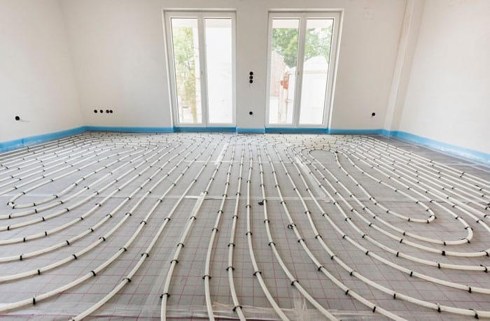 radiant heating installation