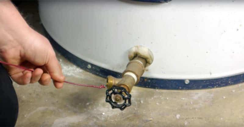 clogged water heater drain