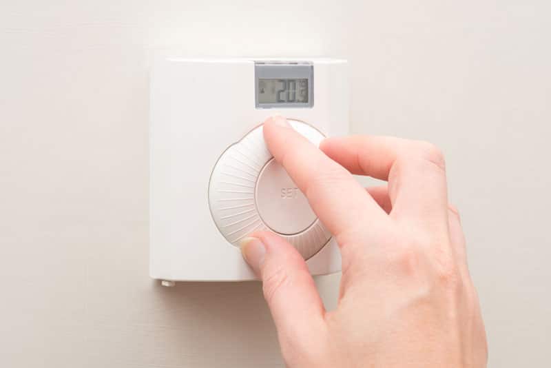 turning down thermostat