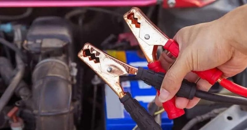 Car battery charging clamps