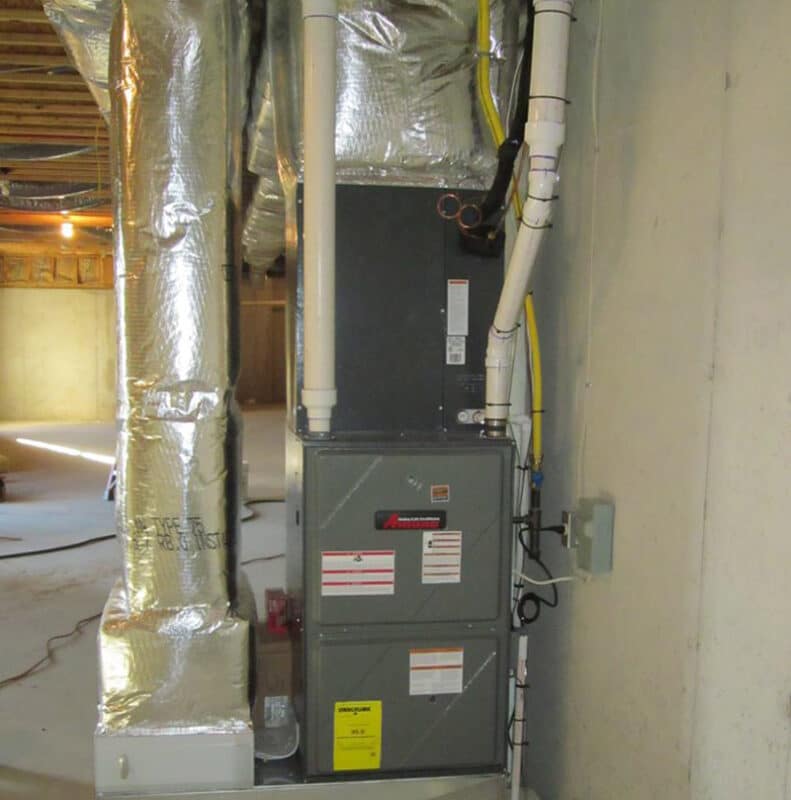 Insulated gas furnace