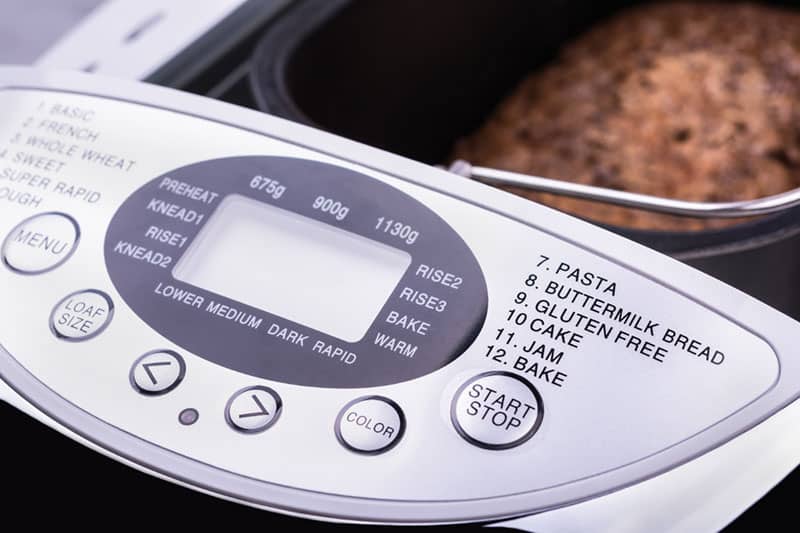 bread maker settings