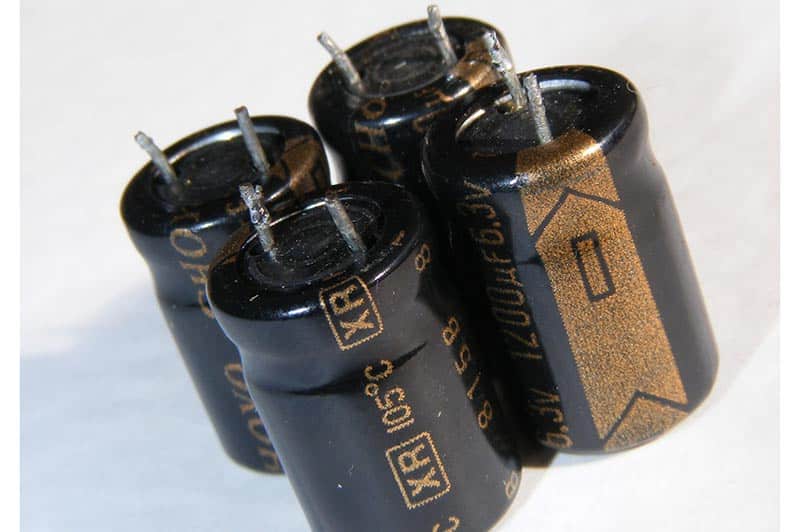 broken capacitors