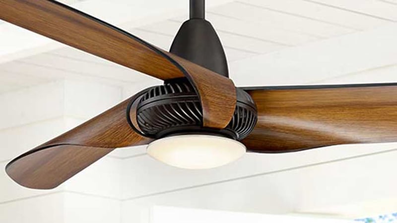 Ceiling fan of deseing made with wood
