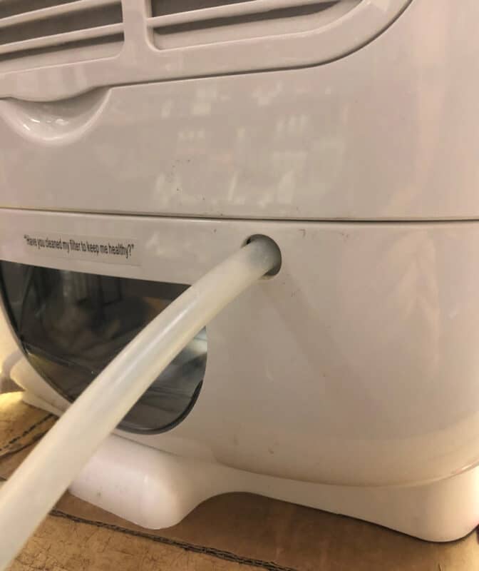 Humidifier Drain Hose Connected