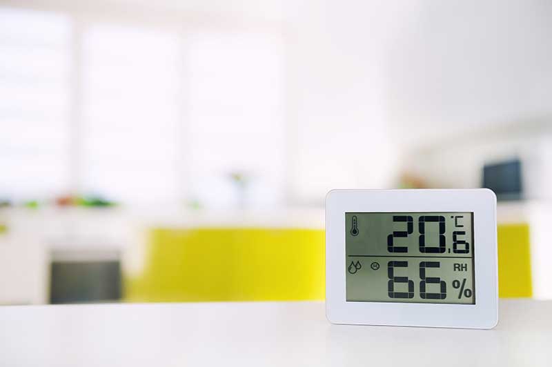 a digital temperature and humidity gauge