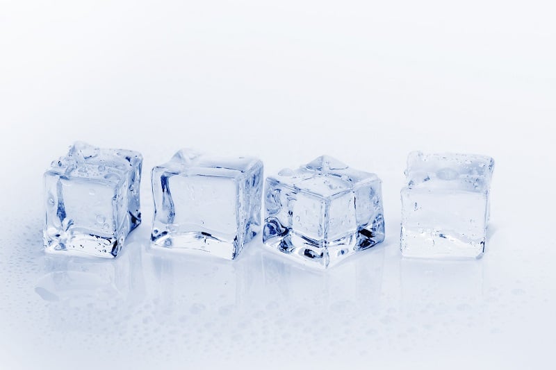 isolated image of ice cubes