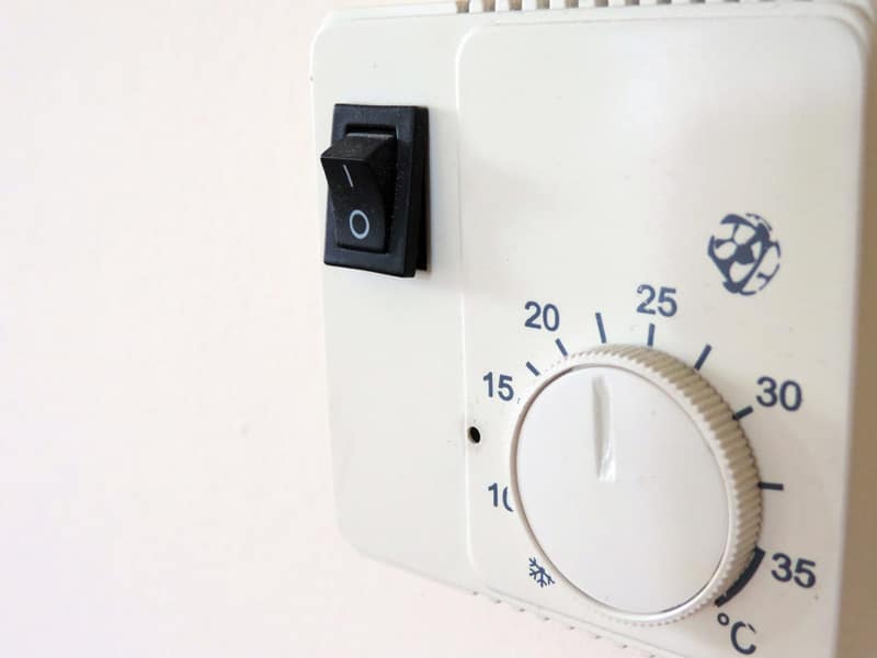white thermostat control