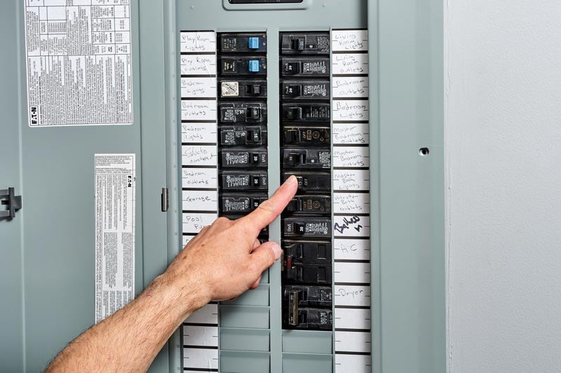 Hand Checking Circuit Breaker