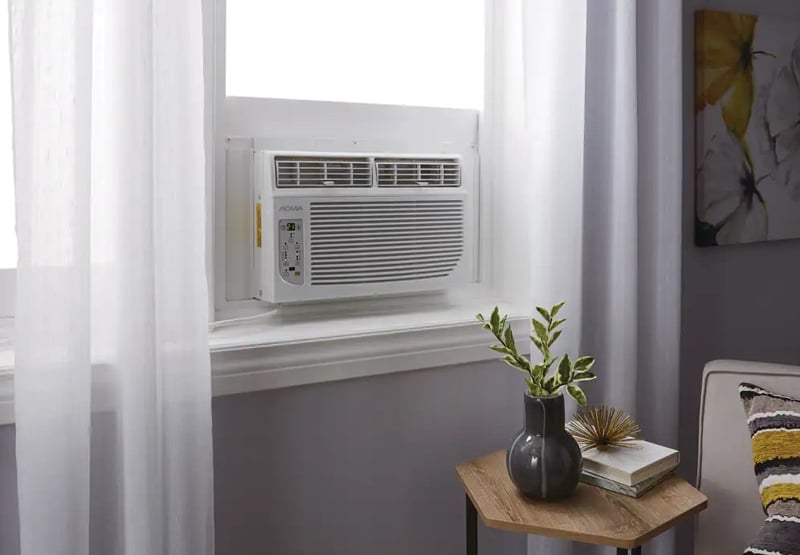 Window Air Conditioner Installed