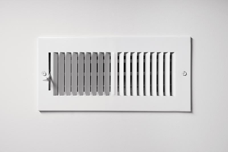 White Air Vent Pointing Up