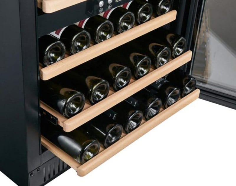 Well Stacked Wine Bottles On Wine Cooler