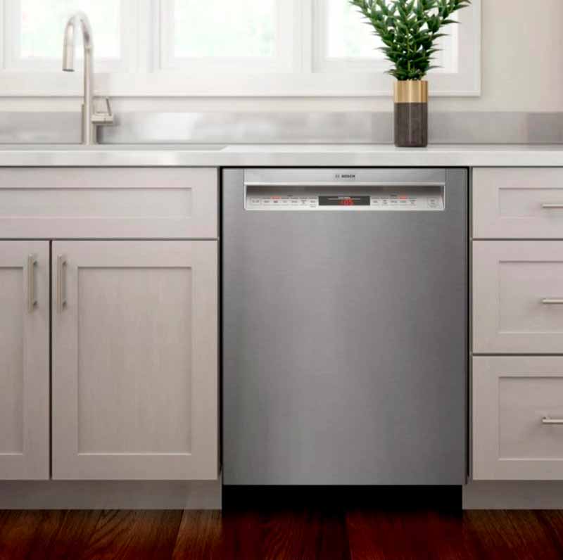Front View Of Bosch Dishwasher