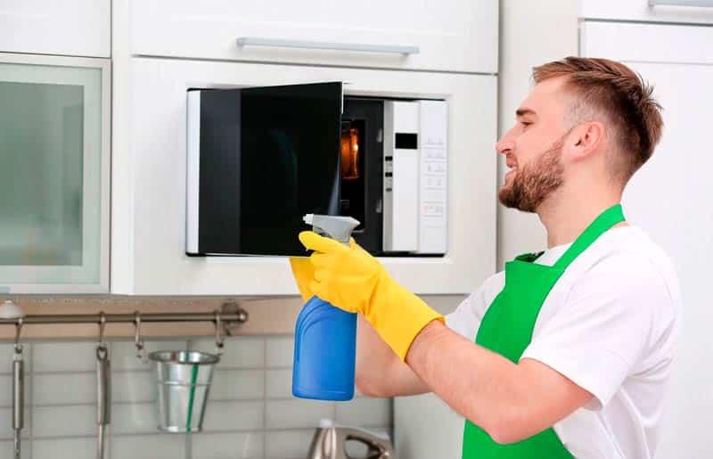 Clean the control panel if your microwave won't turn off