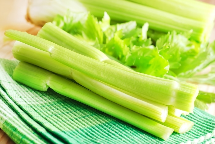 A bunch of celery sticks
