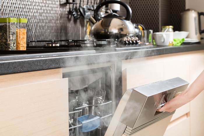 Open your dishwasher's door