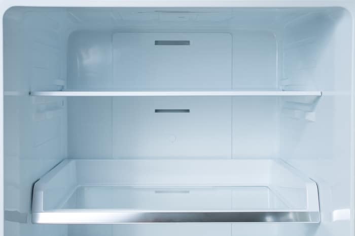 The internal compartment of a fridge