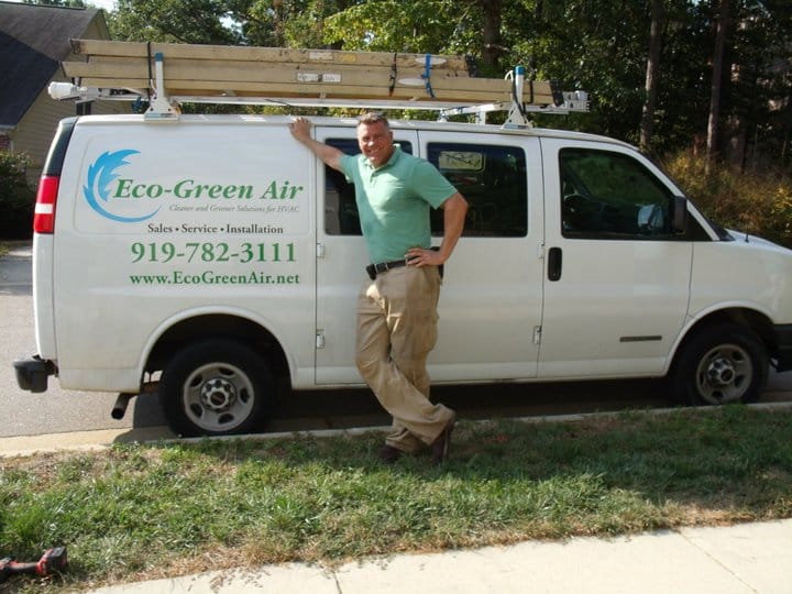 Alan Stephens with Eco Green Air Van