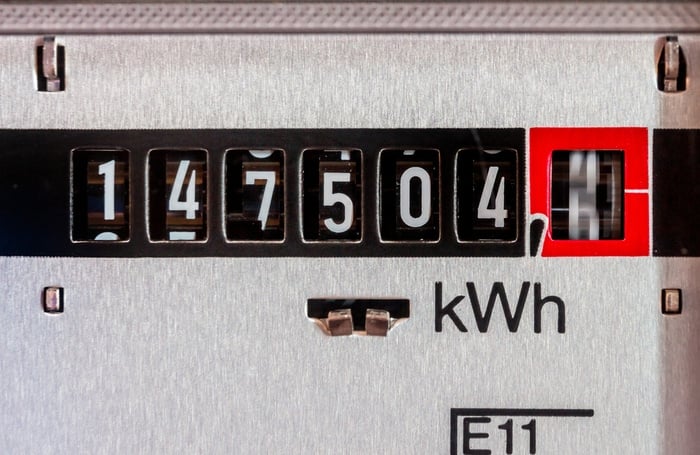 An electricity consumption meter