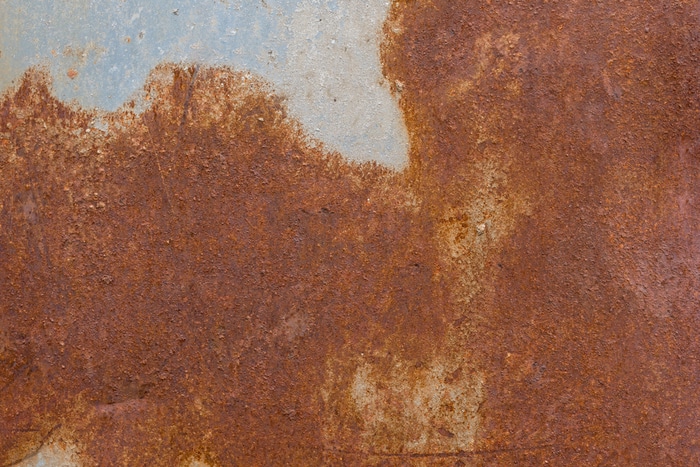 Corrosion and rust on a surface