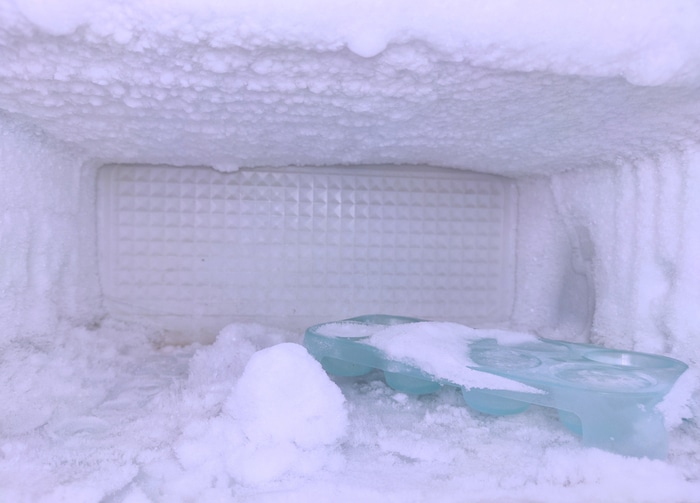 removing ice from freezer