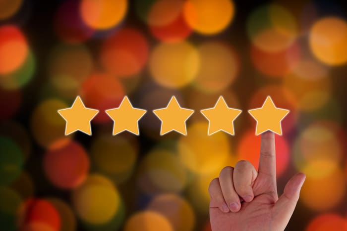 A 5-star review icon