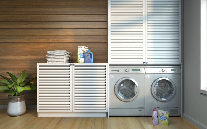 Ventless dryers in a laundry room