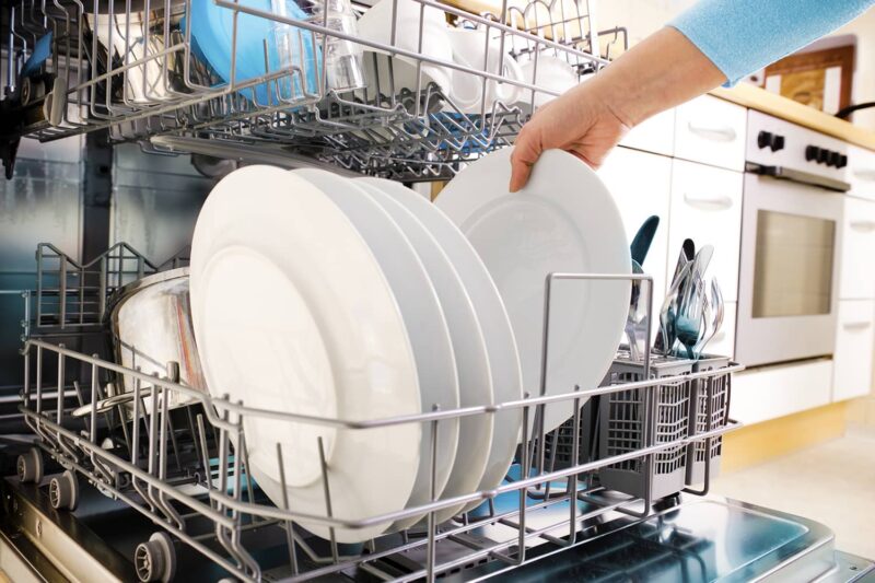 loading dishwasher