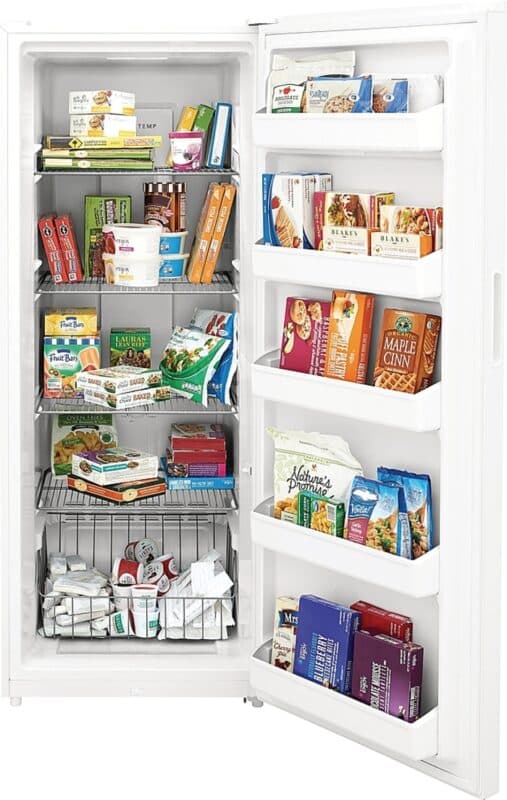 Upright freezer organization