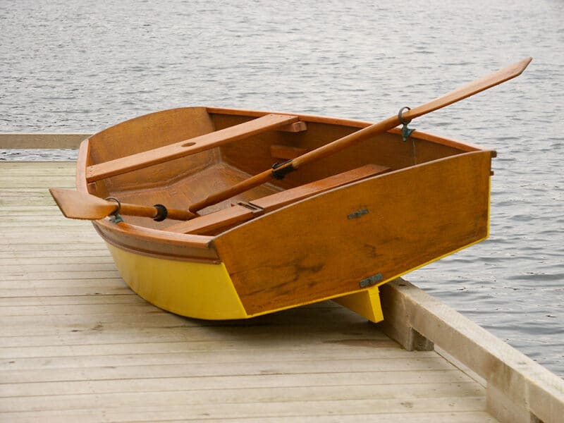 A canoe made from marine plywood
