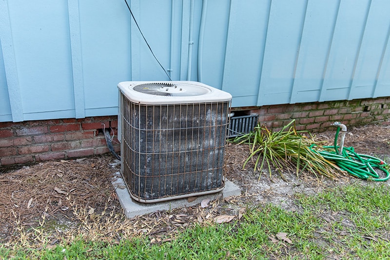 Dirty coils on a central air conditioner